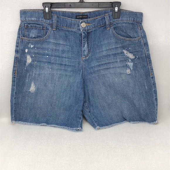 NY&CO. Shorts Distressed Jean Size 14 - Picture 1 of 11